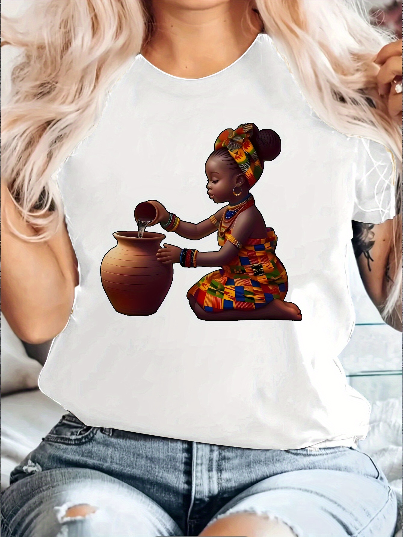 1pc womens african t shirt vibrant traditional Temu United Arab