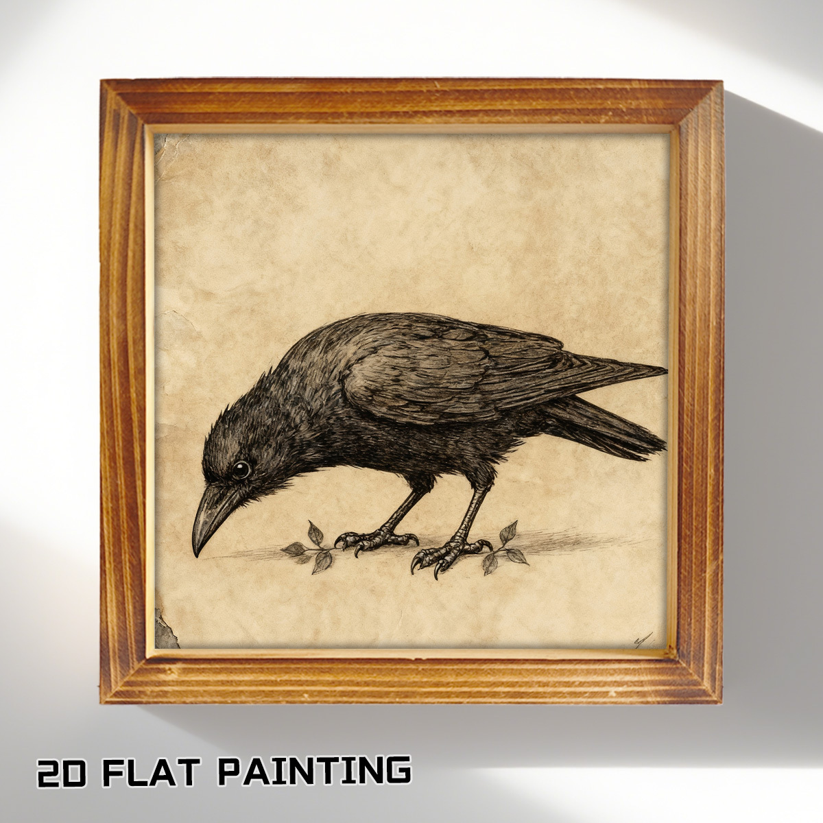 TEMU 1 pièce Peinture Décorative, Ornement, Œuvre Encadrée 20cm/8in, Art Mural, Décoration d'Intérieur, Suspension Murale, Plaque Décorative, Affiche