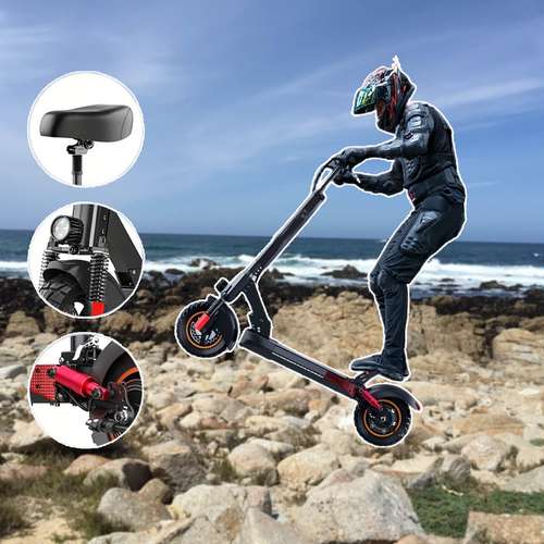 Megawheels 5.2AH Electric Scooter Adult Long Range Folding EScooter - 15mph Top Speed, 250W