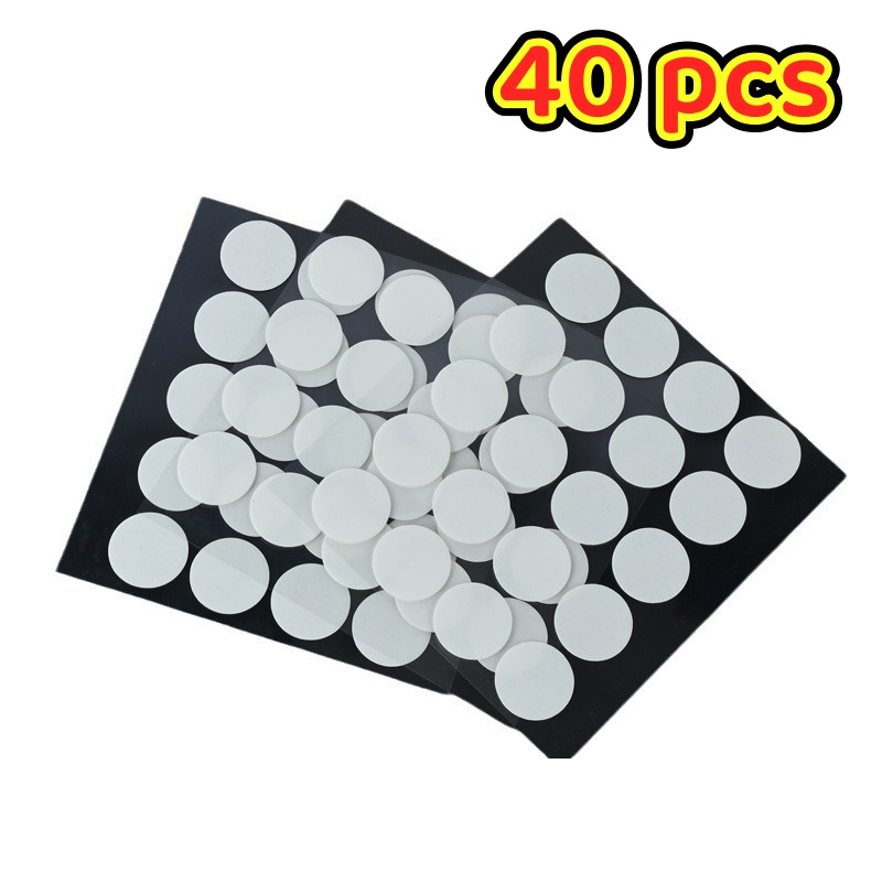 TEMU 40pcs Of 3cm/1.81in Round Nano Traceless Double-sided Tape! Strong Adhesive, Transparent And Leaves No Residue, Suitable For Home And Car Use.