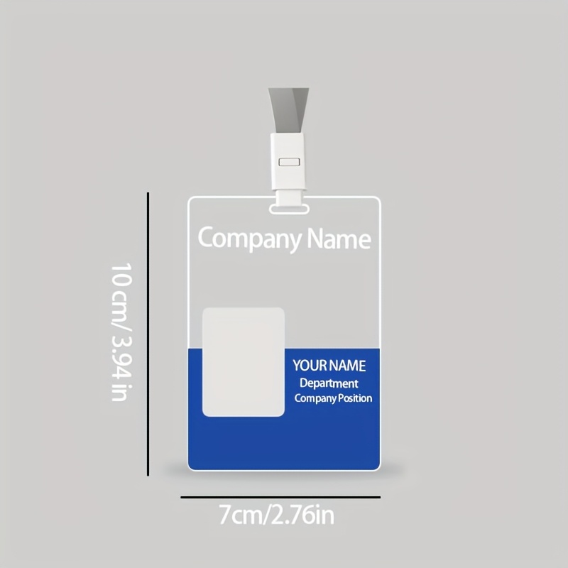 TEMU 2d 1 Custom Employee Id Card, Supports Self- Occupation And Name. Simple, Stylish, And Professional, It's An Ideal Gift For Corporate
