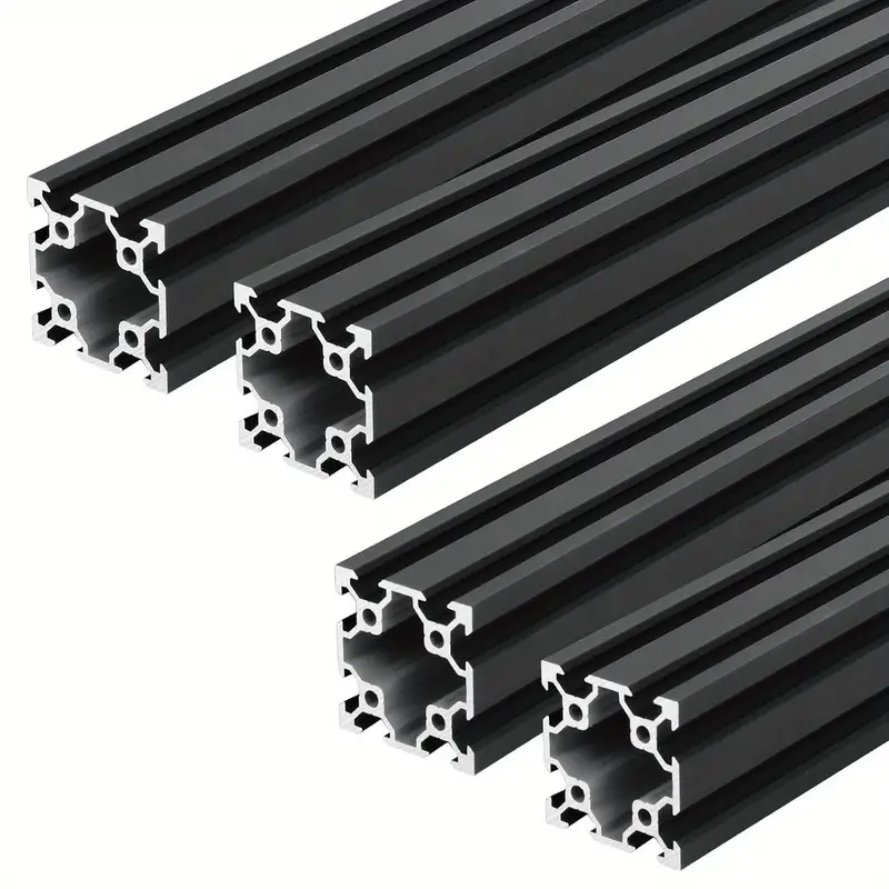 1PC 4040 Black V-Slot Aluminum Extrusion Profile - Double Slot For 3D Printer/CNC (Length: 100-1000mm)