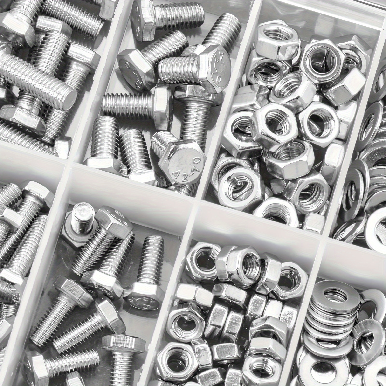 240 piezas de tornillos y tuercas de acero inoxidable, métrico hex M4 M5 M6, 14 tamaños con arandelas y tuercas de bloqueo, para uso industrial