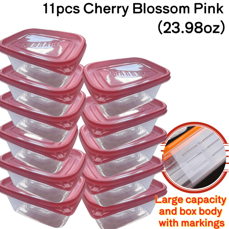 11pcs Set Heavy-duty Large 709ml Food Storage Containers With Locking Lids - Reusable, Stackable Meal Prep Boxes For Grains, Meats, And Vegetables - Dishwasher Safe And Freezer-friendly