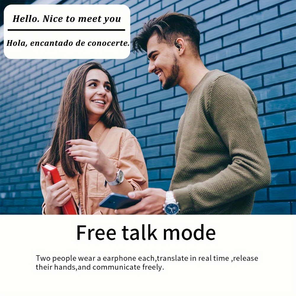 AI Translation Earbuds Real Time, 6-in-1 Translator Earbuds 150 Languages& Accents, Open Ear Wireless Ear Buds Wireless with Charging Case Fit Suitable for Travel, Business, And Study, Graduation Season Gifts