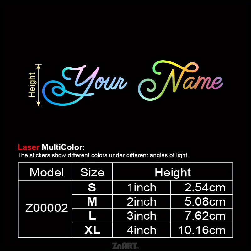 1pc Personalized Floral Signature Vinyl Decal Car Stickers, Customizable Name Sticker, Self-adhesive Car Body Decor, , Graphic Alphabet Theme, Glitter , For Glass Car Body Window Bumper, Black, Golden