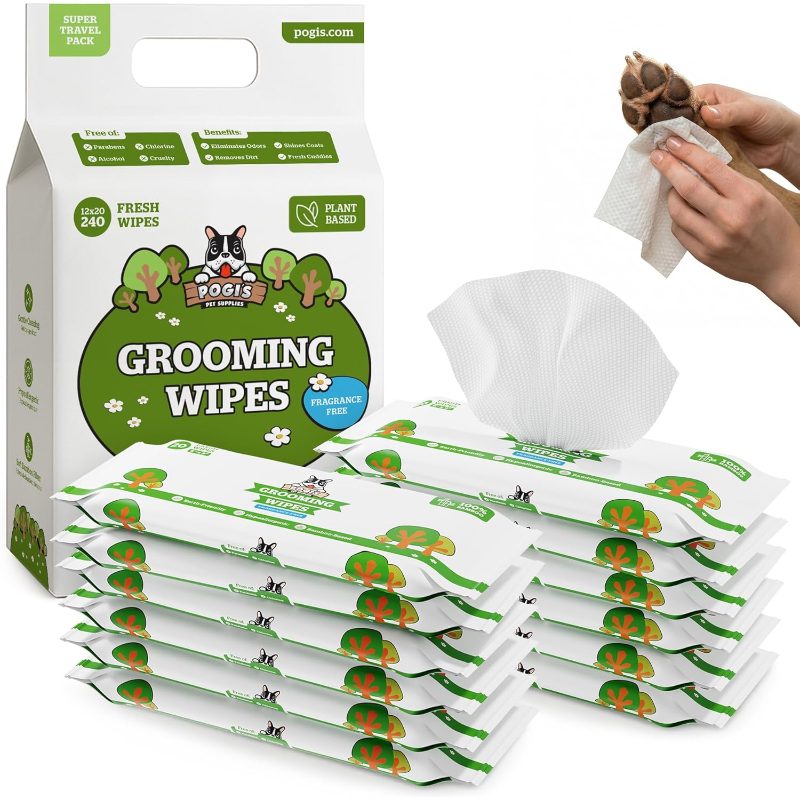Dog Wipes - Hypoallergenic Wipes Paw Body Butt - Cleaning Hydrating, Fragrance 400-Count - Image 3