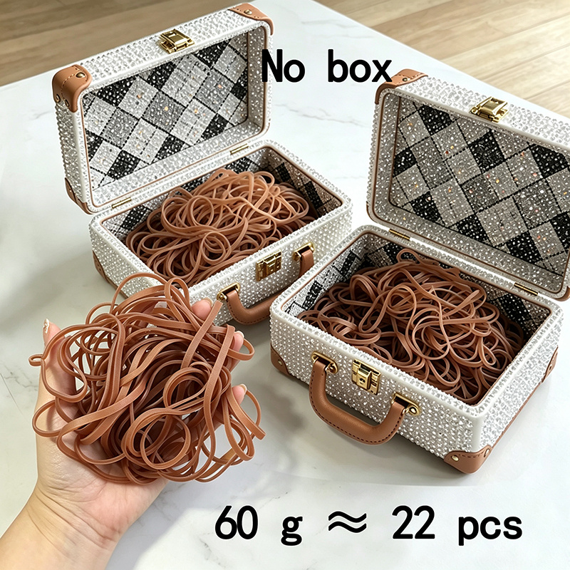 TEMU Large Roll Of 60g Heavy-duty Rubber Bands Suitable For Office & Use - 8-inch Extra-long Elastic Bands, Ultra-high Stretchable No-snap