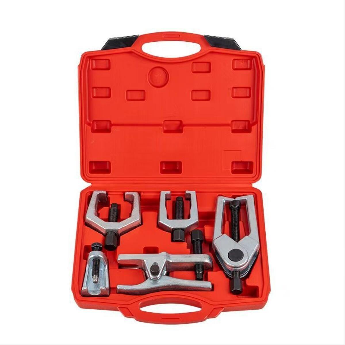TEMU 5pcs Heavy-duty Professional Steering And Ball Joint Removal Tool Set, Lower Control Arm And Tie Rod Ball Joint Extractor, Ball Joint Puller,