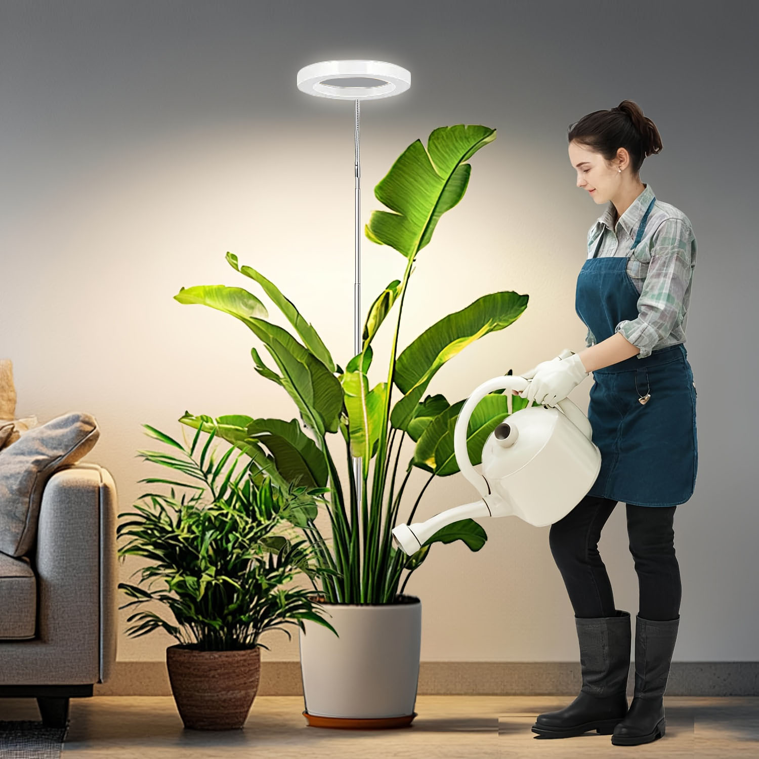 item picture height adjustable   led plant grow light usb powered desk lamp with 4 brightness levels 2 4 8h auto timer for indoor plant   succulents greenery perfect christmas gift