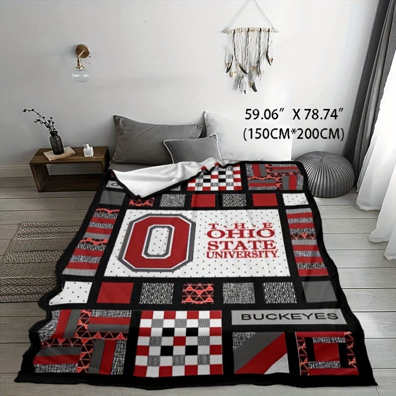 

1pc State Fleece Blanket, 59.06x78.74 , , , Sofa Sleeping Blanket, Bed, Camping , All- Blanket, , , Polyester, ,