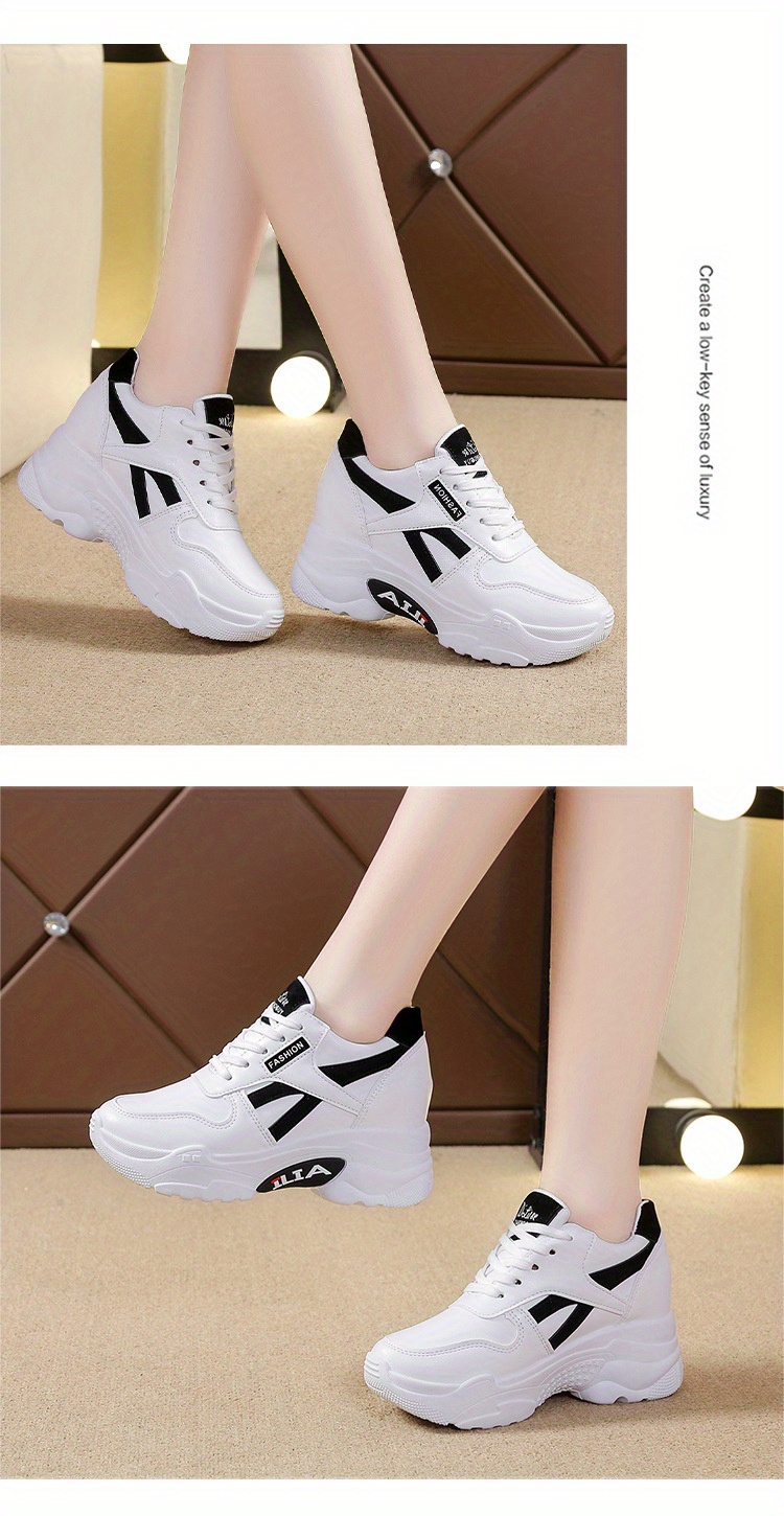 Nuevas Zapatillas Deportivas Casuales de Primavera con Suela Gruesa y Transpirables para Mujer, Perfectas para Looks de Moda
