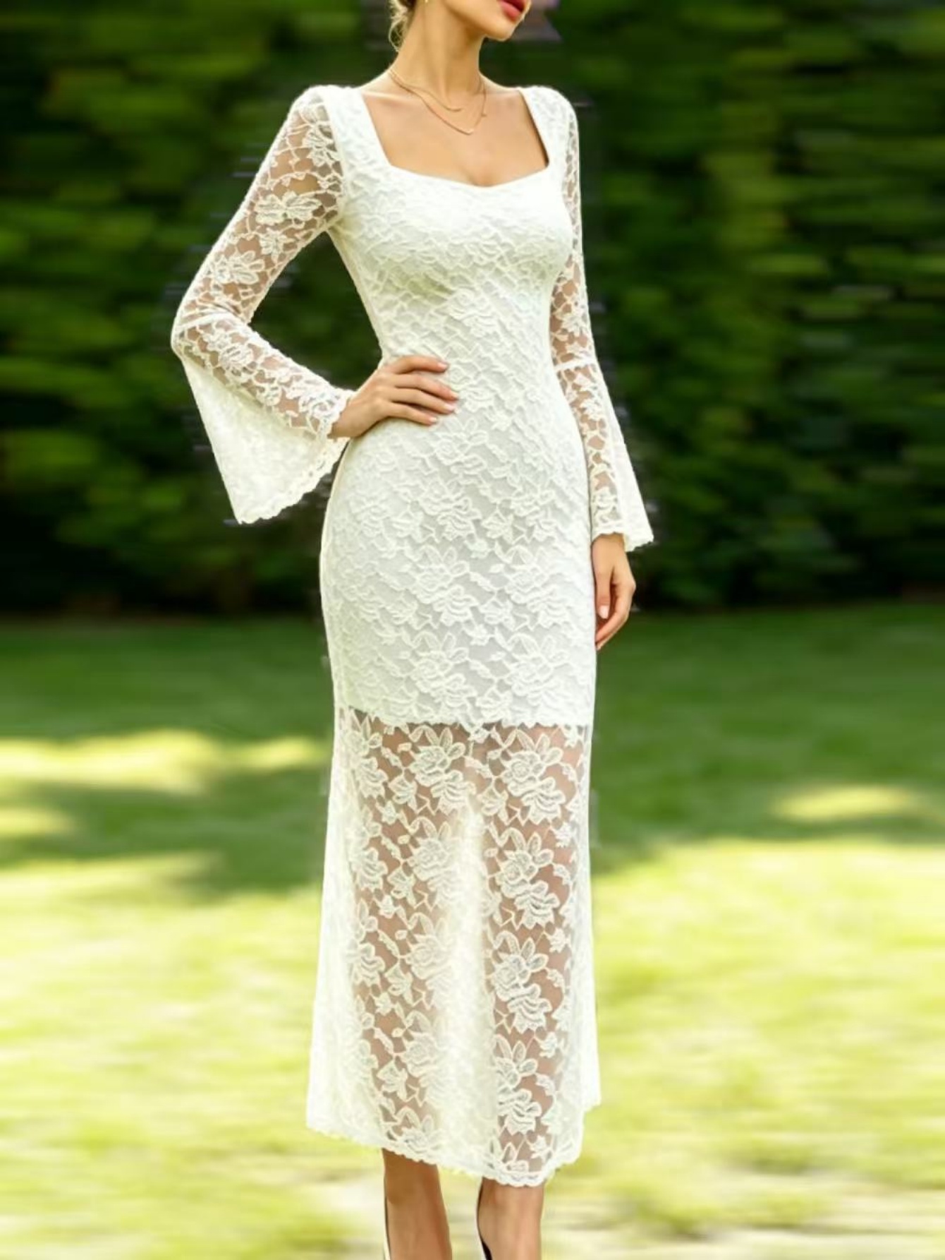 midi dress flutter sleeve Petal & Pup Women's Nova Flutter Sleeve Midi Dress main image 0