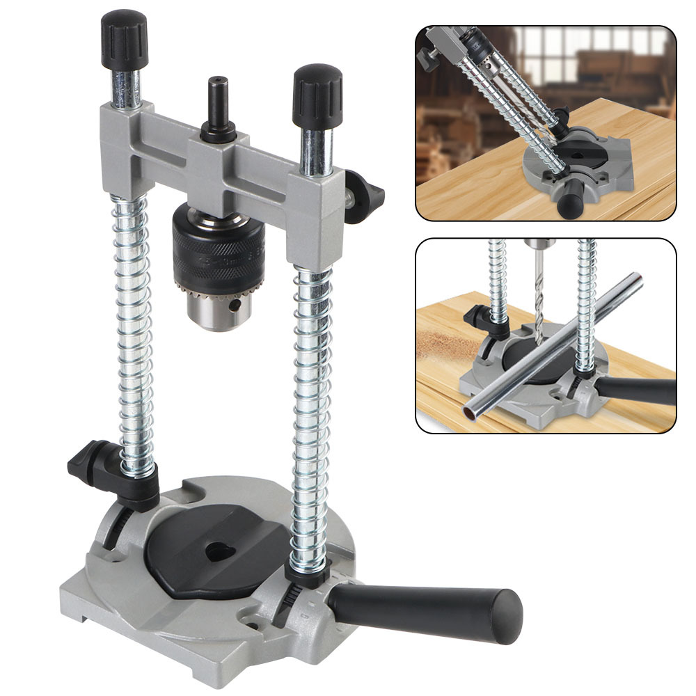 

Woodworking Drill Stand With Adjustable 0-45° Angle, Steel & Aluminum Alloy Base - Ideal For And Power Tool Compatibility