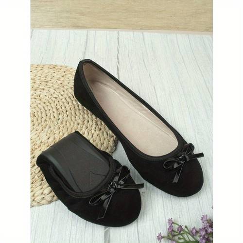 womens shoes flats with soft sole and non slip design velvet bowknot detail for women shoes