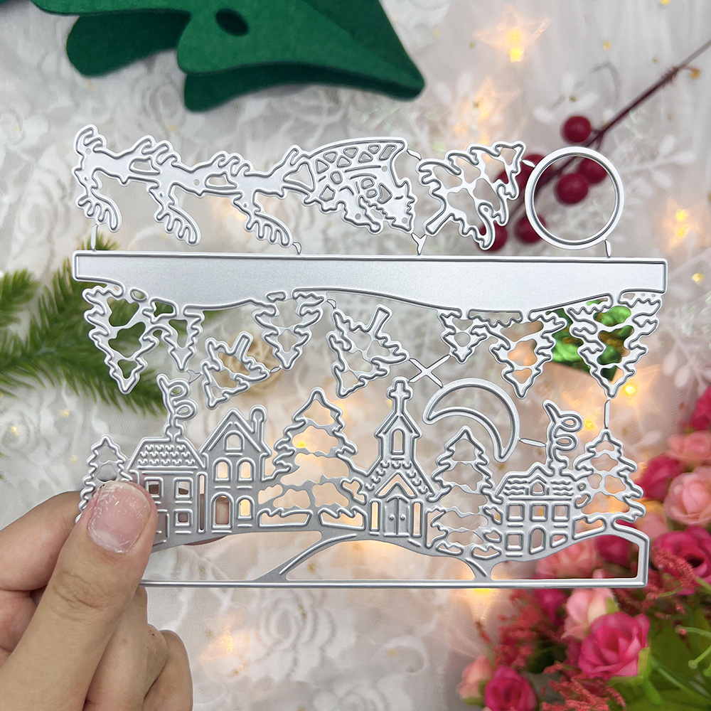 P12cheng Fustelle Metallo Stencil,Cutting Dies,Jungle Fairy Elf Metallo Taglio Muore DIY Scrapbooking Paper Cards Album Stencil - Argento