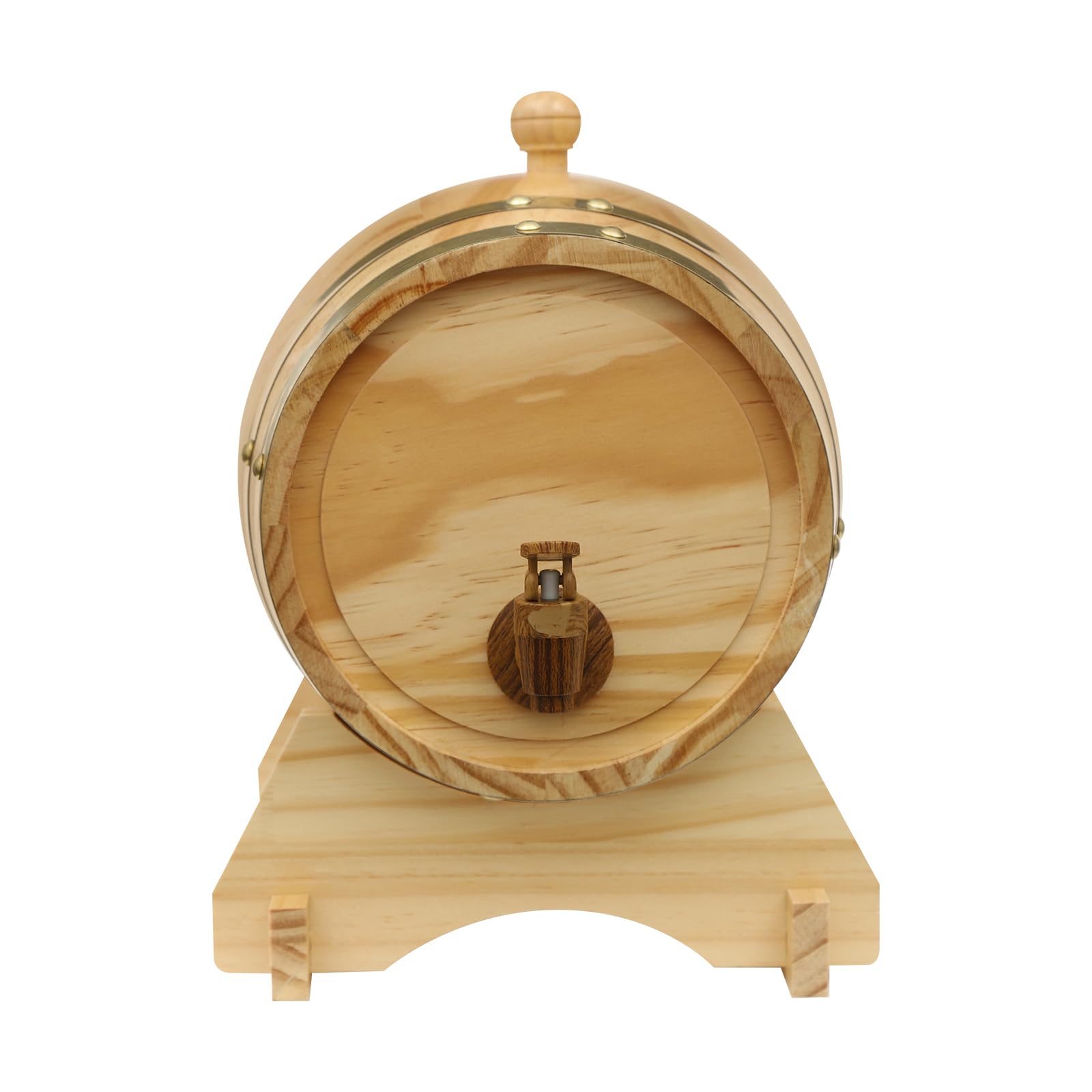 TEMU avec support en bois, carafe à whisky en bois de 5L, pin en bois pour vin, pour bière, alcool, et pour whisky, bourbon, tequila et bière