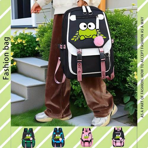 item picture 1pc backpack for cute print school bag with tablet compartment lightweight durable backpack for hiking camping valentines day gift large capacity for for teenager