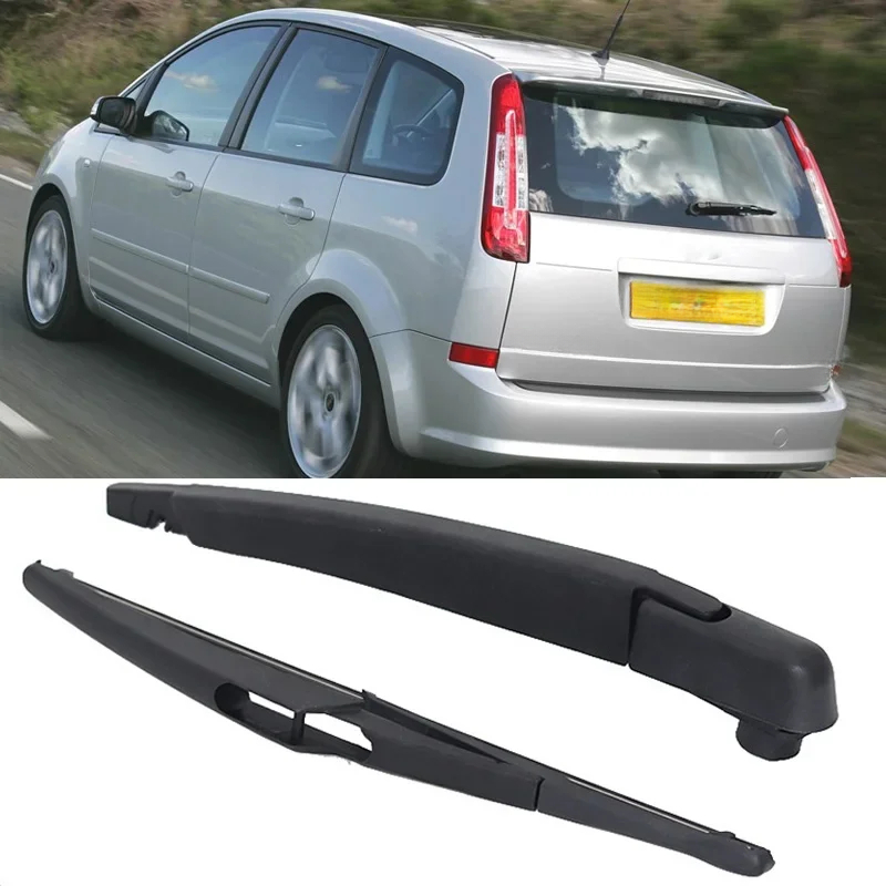 TEMU Rear Windshield Wiper Blade And Arm Set For Ford Hatchback 2003-2010 Back Window Windscreen Glass Brushes Car