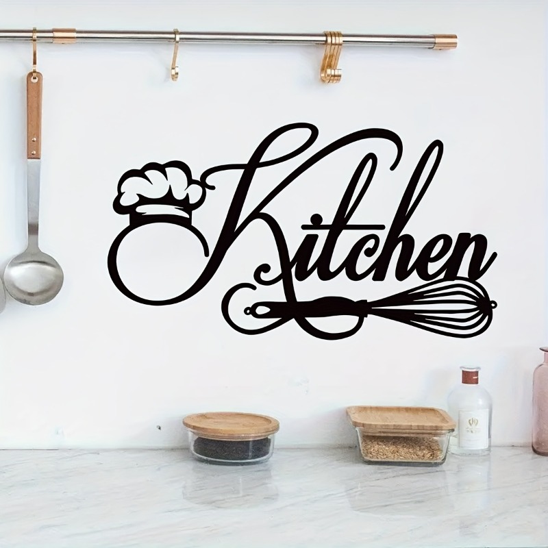 Eggbeater Chef Hat Slogan Kitchen Wall Sticker, Vinyl