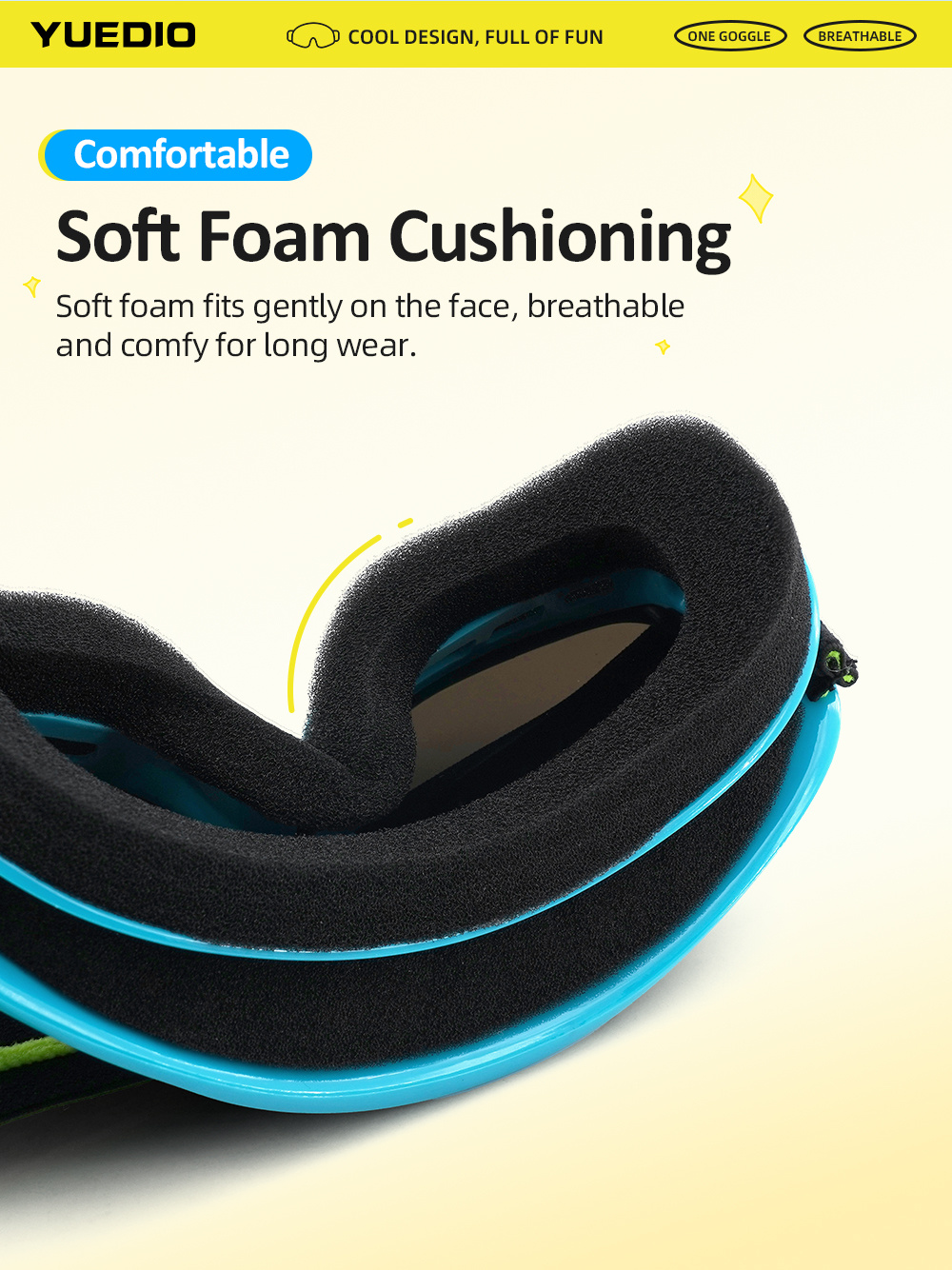 Kids Ski Goggles Youth Snowboard Goggles Childrens Snow Glasses Winter Sports Eyewear TPU Frame PC Lens