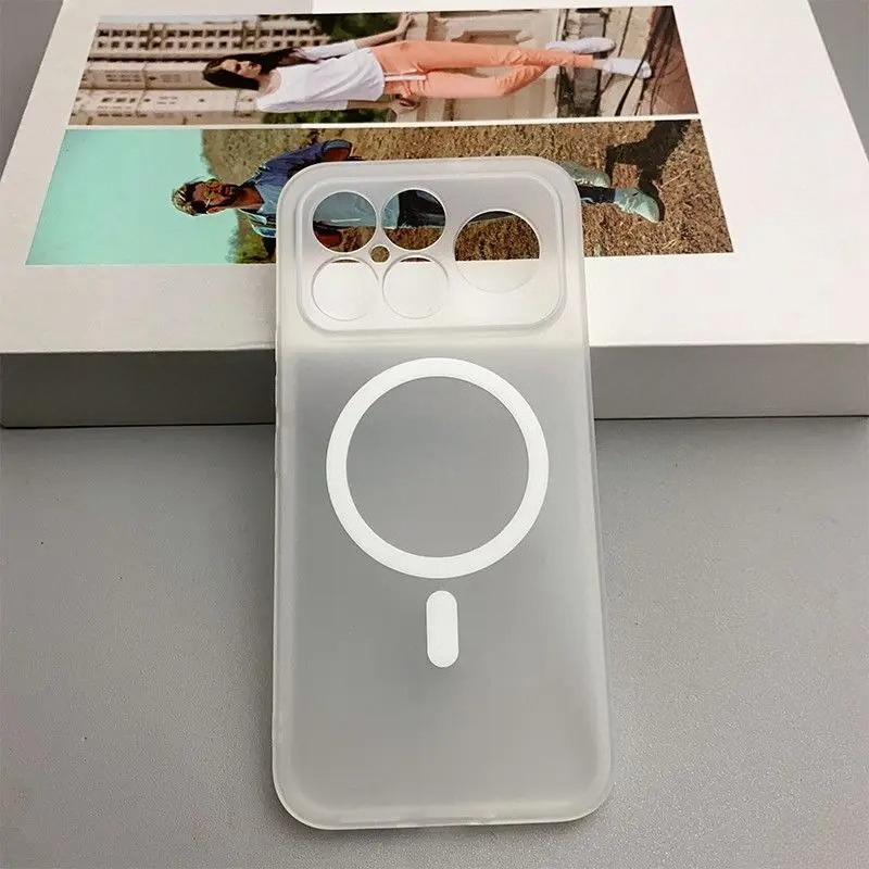 TEMU Phone Case - Transparent Magnetic Frosted Phone Cover For Xiaomi, Redmi, And For Poco F8 Pro Ultra F7 F6 F5 Pro X7pro â Slip-resistant,