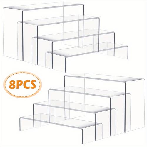 acrylic clear display plinths stands risers shelf for dessert cupcake perfume