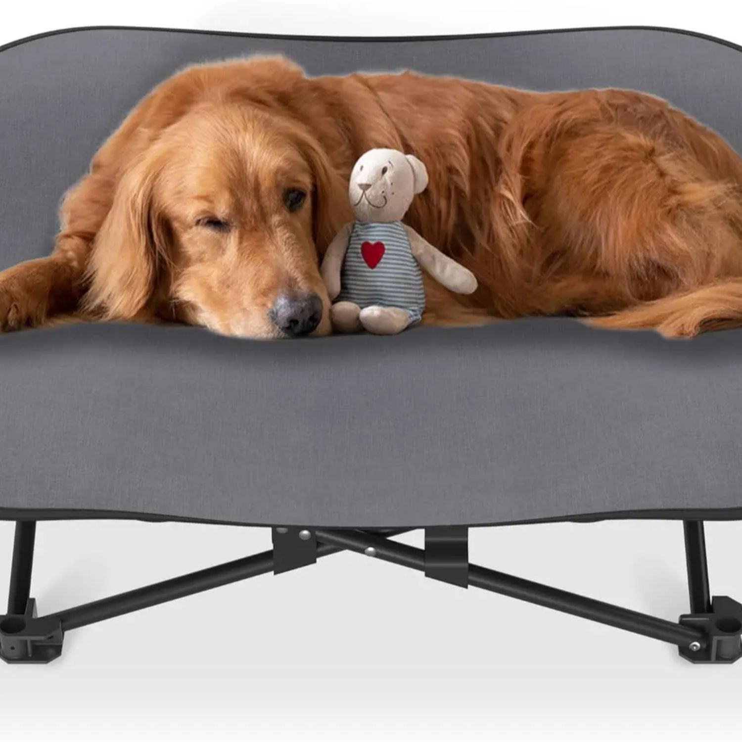 E-shop Klappbares Hochbett für Hunde und Katzen – Atmungsaktives Polyestermaterial, Garten- und Innenraum-Liegefläche für Haustiere