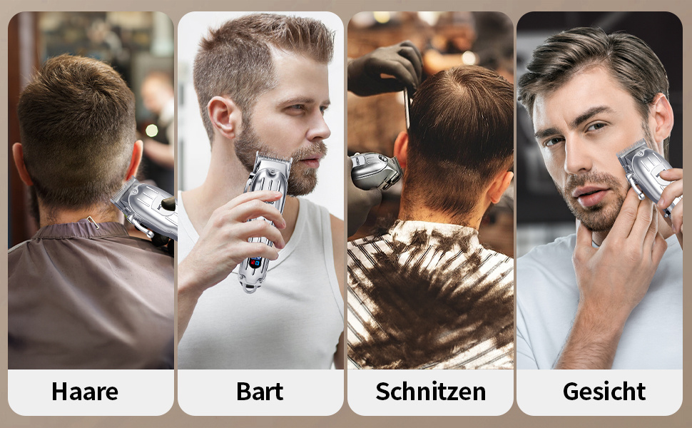 2 en 1 Professionnel Tondeuses à Cheveux pour Hommes, Tondeuse à Poils de Corps Multifonctionnelle pour l'Épilation & Combo de Tondeuse à Poils à Zéro Gap avec Lame en T, Ensemble de Tondeuses à Cheveux sans Fil avec Affichage LED, Cadeau de Vacances Cadeau de la Fête des Pères