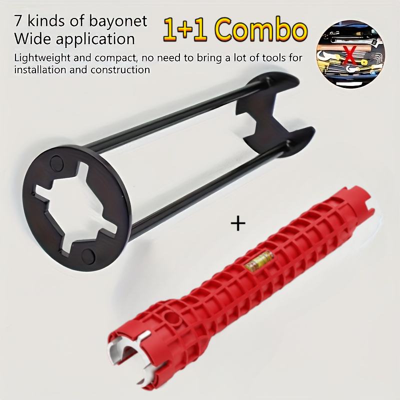 TEMU 2pcs Bathroom Sink Faucet Installation, Removal, And Repair Socket Wrench, Four-claw Hex Tool Wrench, Sink Pipe Angle Valve Cross-head Removal