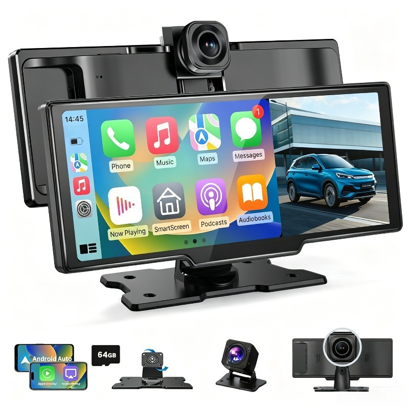 Image of 10.26-inch 4k Car Screen, Supports Gps Navigation, Carplay And Auto, Music Player, , Gifts For , Car , Suitable For All Car Models