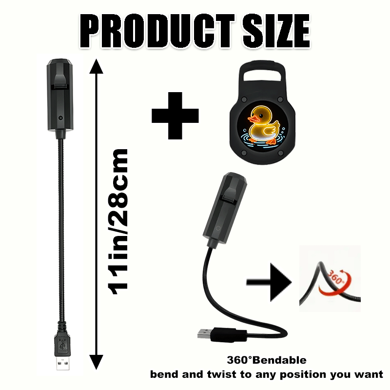 TEMU 1pc, Duck Sign, Decorative Light Portable Led Projector, 360°rotatable, , Bar, Barbershop, Graduation, Decorseason, Partner, For , For Lovers