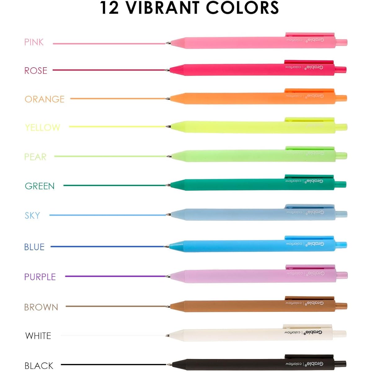 colorful gel pens, 0. 6mm fine point retractable, multi colored pens for journaling and sketching,   acrylic gel pens for gifts and crafts making, pack of 12, cute gel pens, pens for writing, cute pens, pens set, colored gel pens, sketching tools, journaling supplies, vibrant colors, artistic tools,   ink, durable tips, drawing pens, writing pens, students, crafters Product details 0