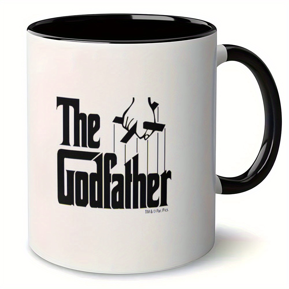 TEMU 1pc 11oz Ceramic Coffee Mug With Lid - Ideal For Office, Valentine's Day & Birthday Gifts, Reusable, Hand Wash Only, Fans Of Classic Movies,