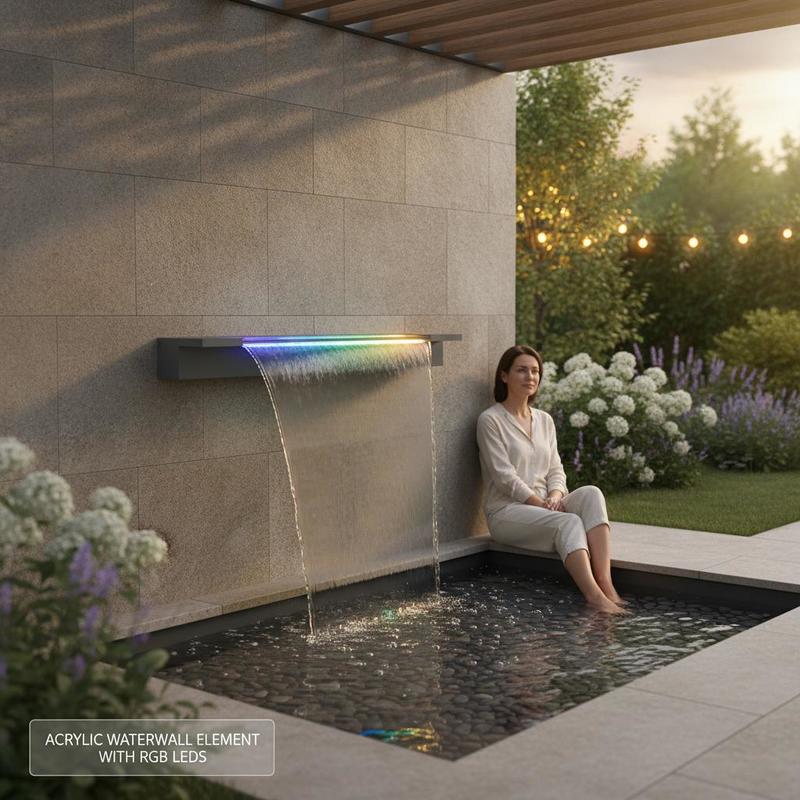 Acrylic Waterfall Element 90 Cm, Suitable For Indoor And Outdoor Decoration, A Wonderful Atmosphere