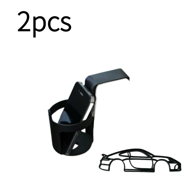 TEMU 2pcs Universal Car Cup Holder And Key Pendant, Hook Water Bottle Storage Rack, Bottle Opener, Durable Car Truck Window Door Cup Holder, Vehicle