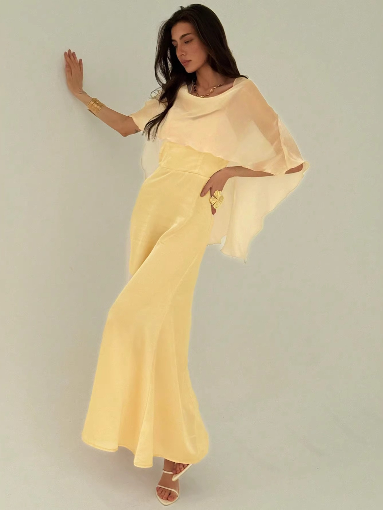 dress with shawl sold on Temu United States