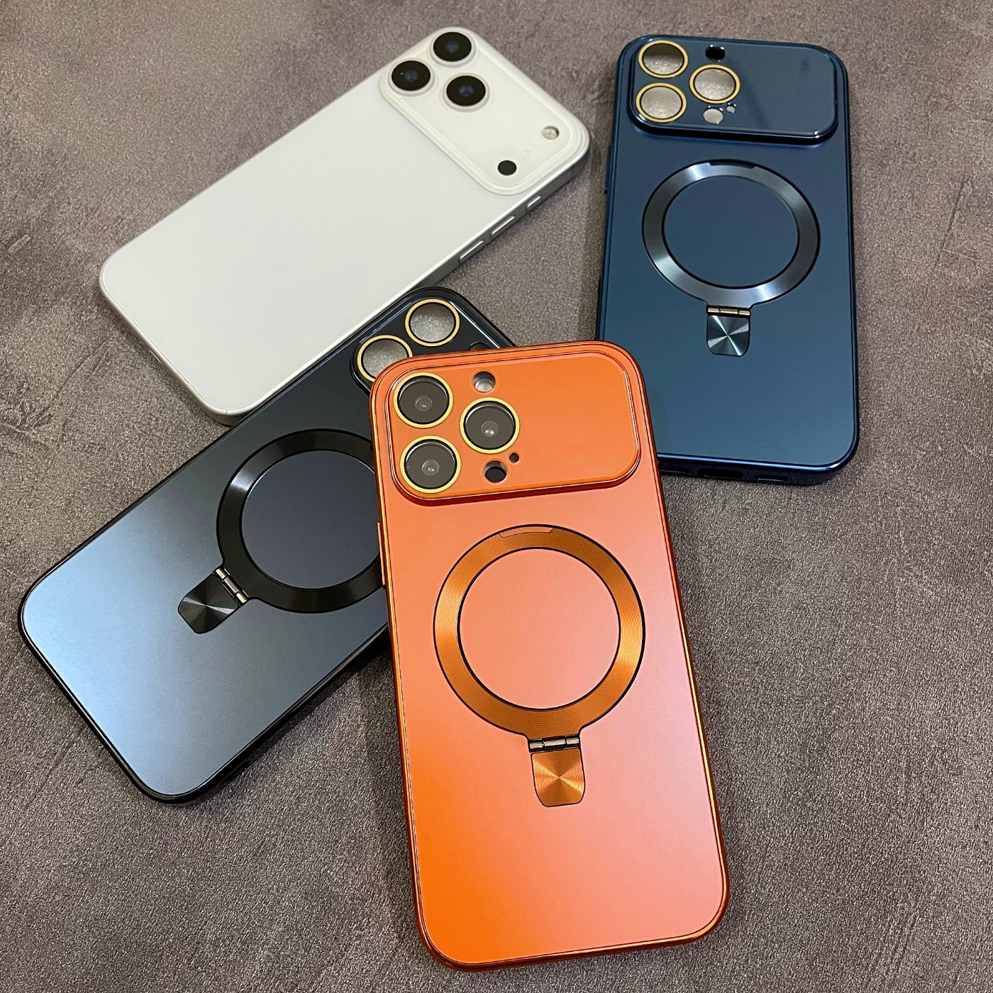 17 series original phone orange colors design luxury magnetic stand phone case sutible for iphone 17 air 17 pro   15 14 13 12 pro max high quality dust and   case scratch resistant surface that offers   protection after Product details 4