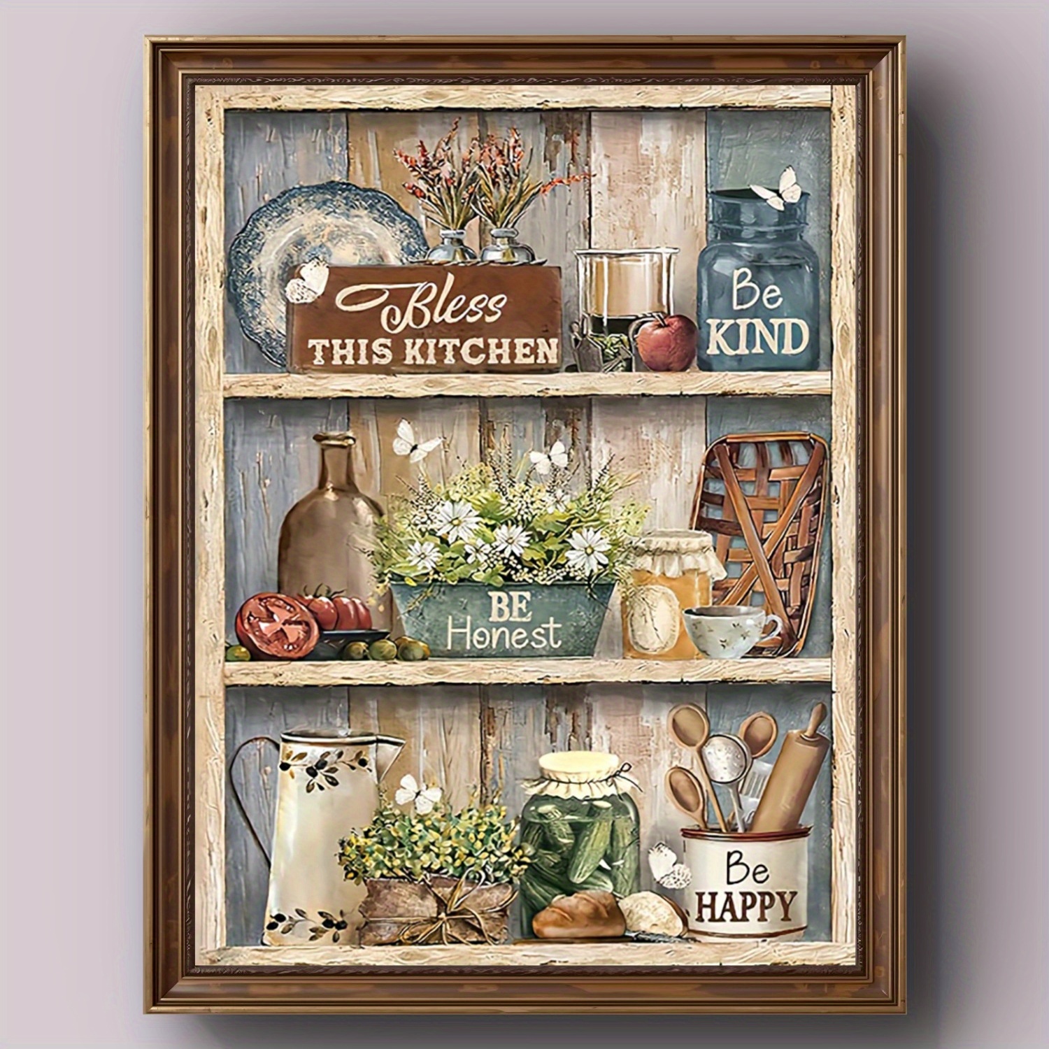 

1pc Rustic Farmhouse Kitchen Wall Art, This Kitchen Canvas Print, Modern Artistic Frameless Decor For Home Kitchen & Dining Room, 12x16 Inches