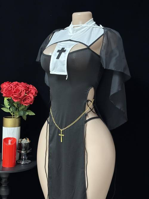 christmas and halloween lingerie role playing uniform for women seductive and hot easy to remove slit design outfit