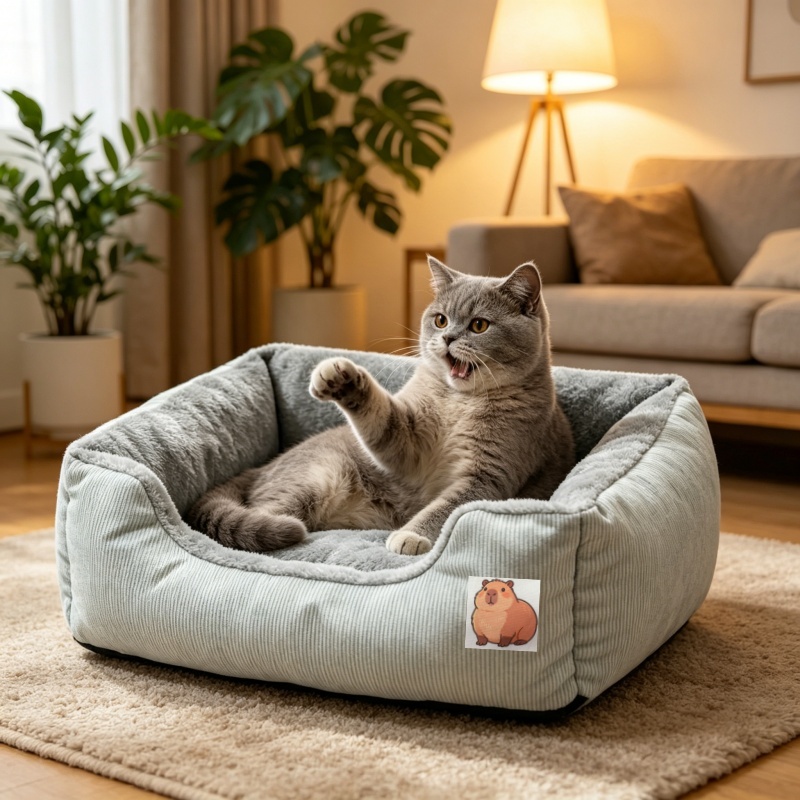 TEMU Square Stain-resistant Pet Bed Cat Nest Dog Bed Cat Sleeping Pad Universal Indoor Outdoor Nest Stain-resistant Fabric Easy To Clean Medium Small
