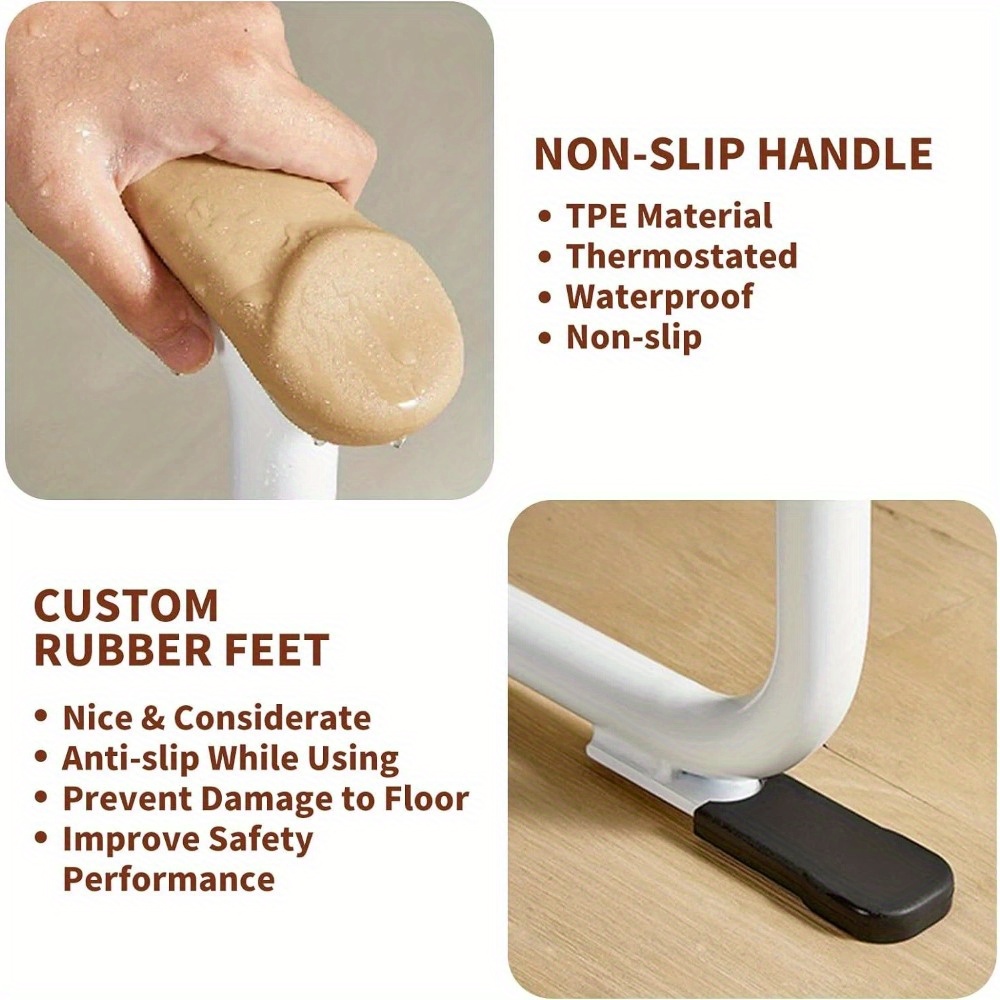 Ergonomic Aluminum Alloy Standing Aid for Seniors - Adjustable Height, Hand-Free Mobility Support with Padded Armrests & Stabilizing Foot Pads, Portable Senior Mobility Aid, Standing Aid for Seniors, Comfortable Design, Secure Strap Feature