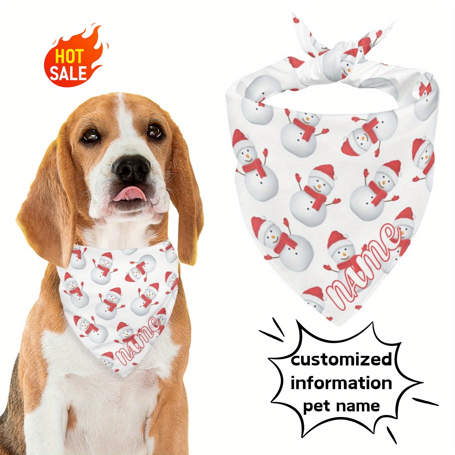 

Customizable Dog Snowman , Polyester And , Tear- Pet ,