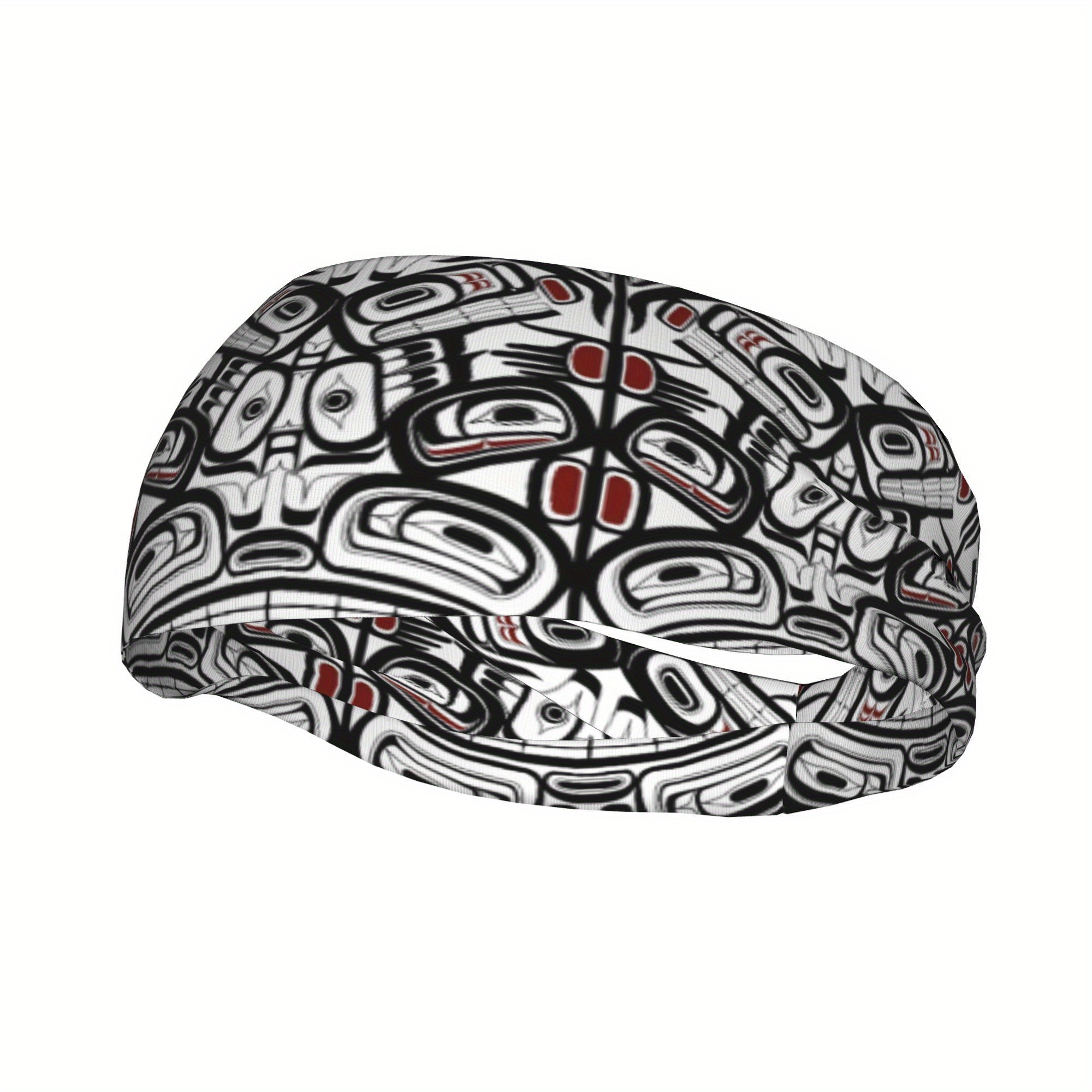 TEMU Bandeau de sport 2D avec motif orque, , ours, totem, style -, pour l'extérieur