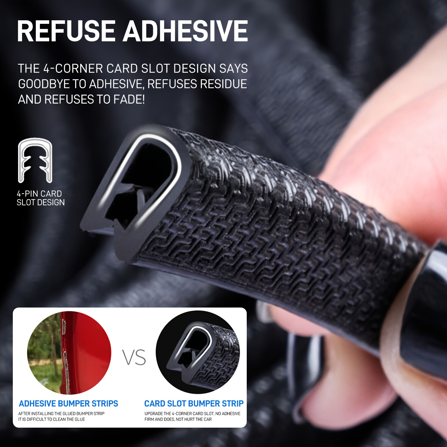 Car Stickers Anti Scratch Door Sill Protector Rubber Strip Carbon Fiber Threshold Protection Bumper Film Styling Accessories – Buy The Best Products In The Online Store - Foto 7