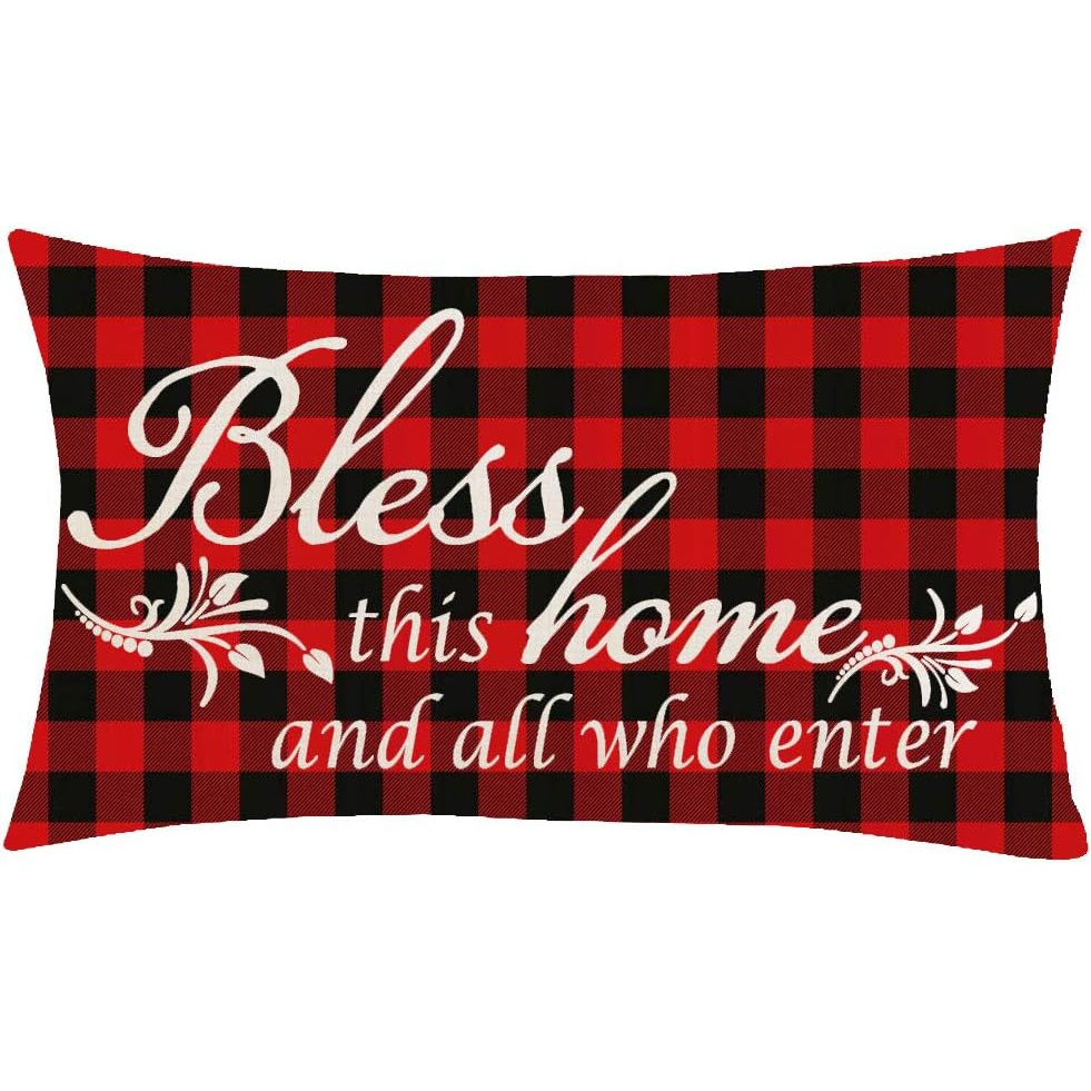 

1pc Check , 12x20 , Polyester, , Zippered, For Sofa, , - And All Who