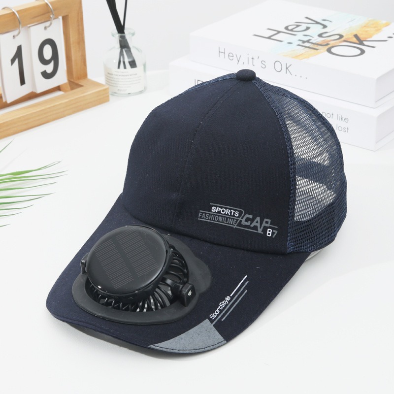 baseball cap with solar powered fan rechargeable via usb offers ideal for outdoor activities like   and gardens Product details 3