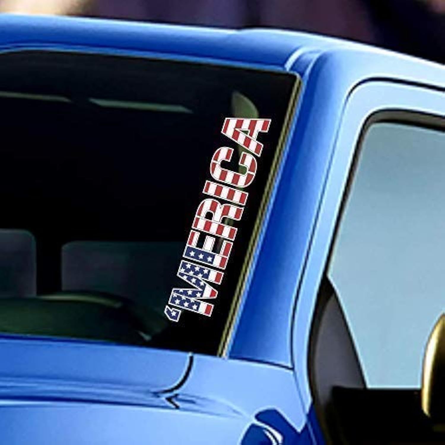 TEMU Large 2d Flat Stickers Featuring Flag For And Trucks - With Stars, Stripes, And 'america' - Easy To Remove Without Leaving Paint Or Residue, Suitable For Windshields, Bumpers