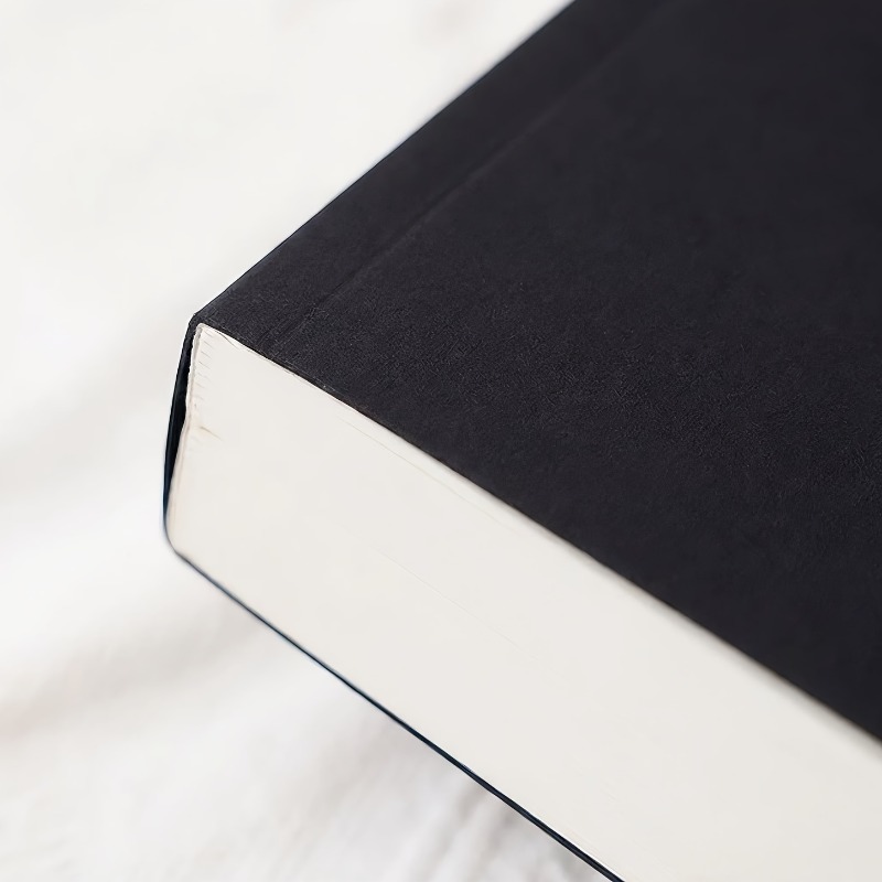 Black A6 Cardstock Sketch Pad, Portable Drafting Notebook