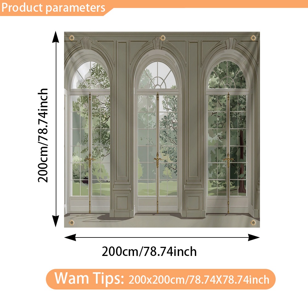 TEMU Abri extérieur - Panneau de paroi latérale pour auvent à vue sur jardin , élégant et rétro, impression 2D à plat, parfait pour les journées , le